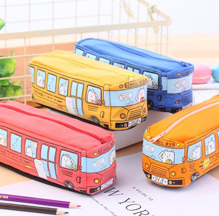 Bus Zipper Pen Bag ၊